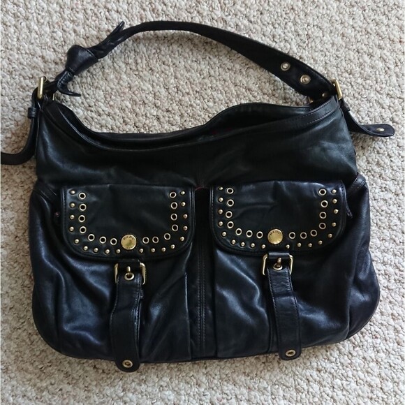 Marc Jacobs black large shoulder moto bag - Picture 1 of 13